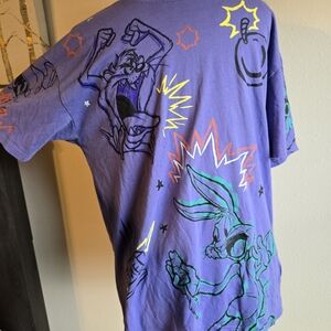 Warner Bros. Looney Tunes Purple Graphic Tee Size Large